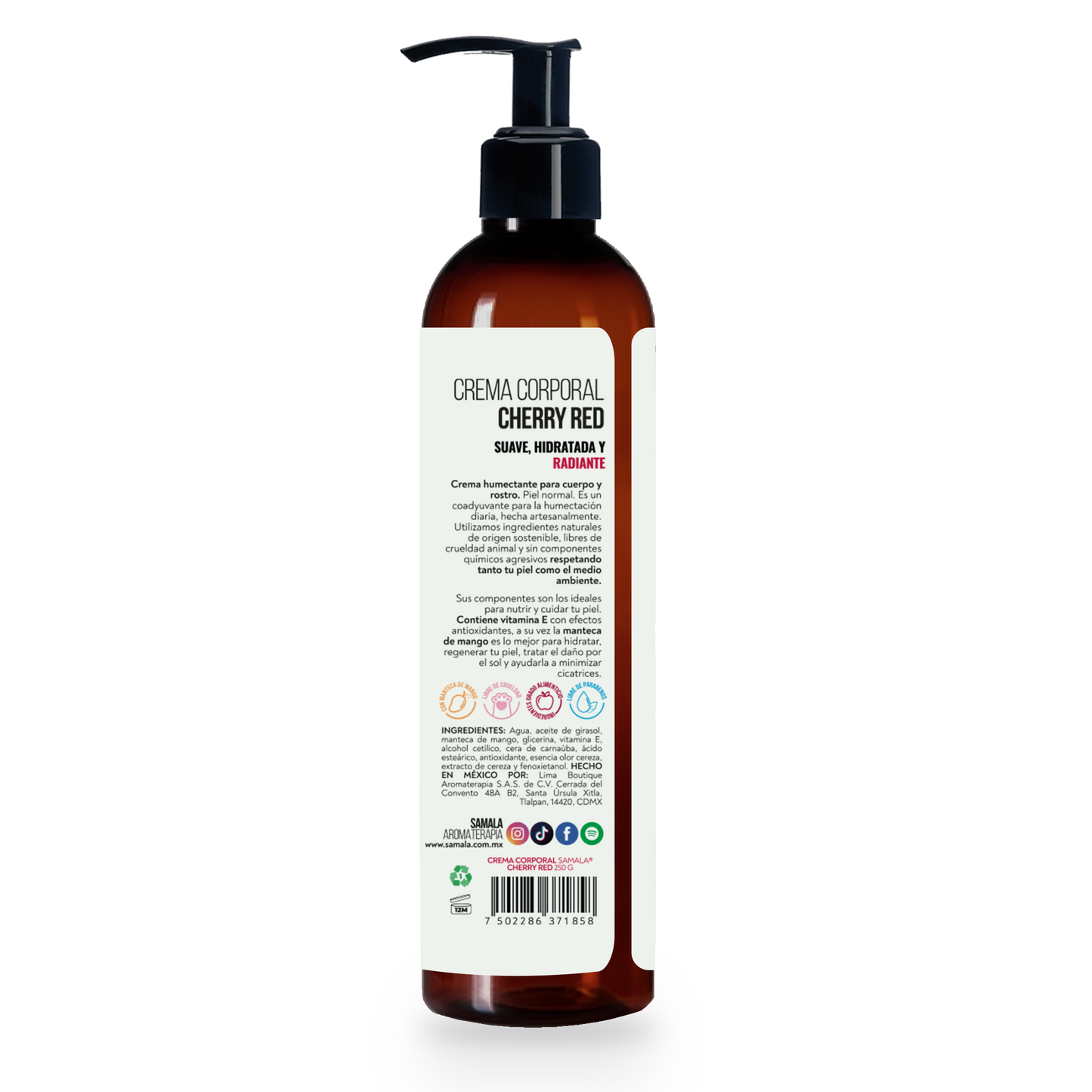 Crema Humectante Artesanal Samala 250 g