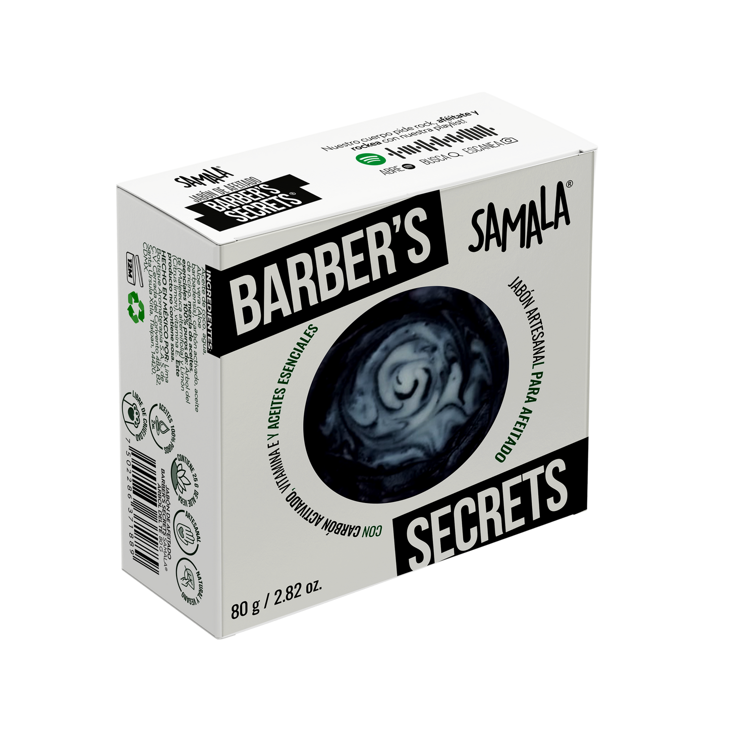 Jabón Artesanal para Afeitar Barber´s Secrets Samala 80 g