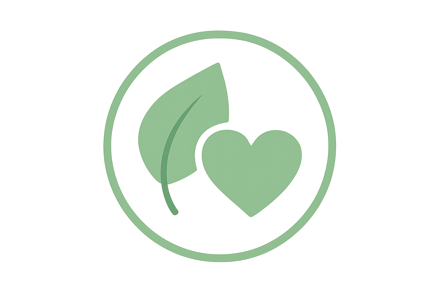 un icono 2d para "vegano y libre de crueldad" sin textos